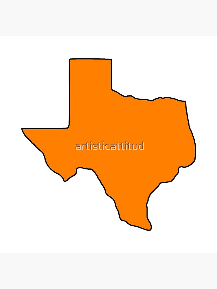 "Texas orange shape outline" Poster by artisticattitud | Redbubble