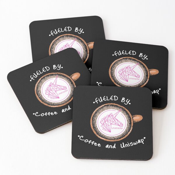 Item preview, Fueled By Coffee and Uniswap (UNI) designed and sold by Bitcoin-Fashion.