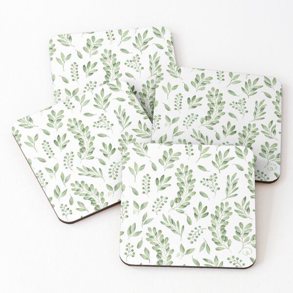 Item preview, Green leaves seamless pattern designed and sold by helga-wigandt.