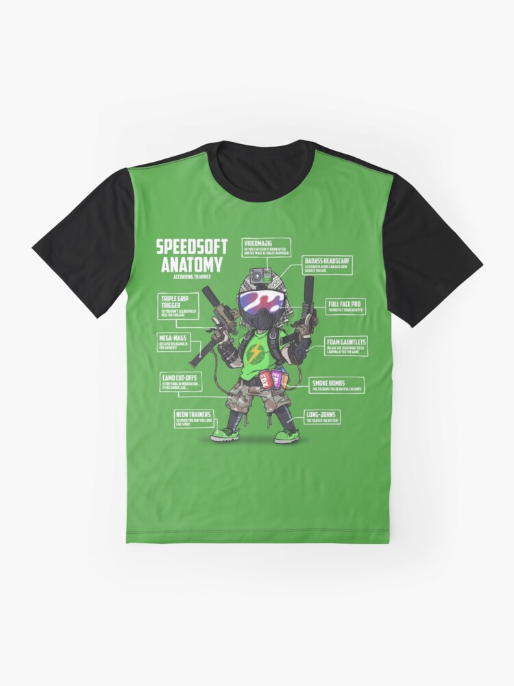 Alternate view of SPEEDSOFT ANATOMY (White writing) Graphic T-Shirt