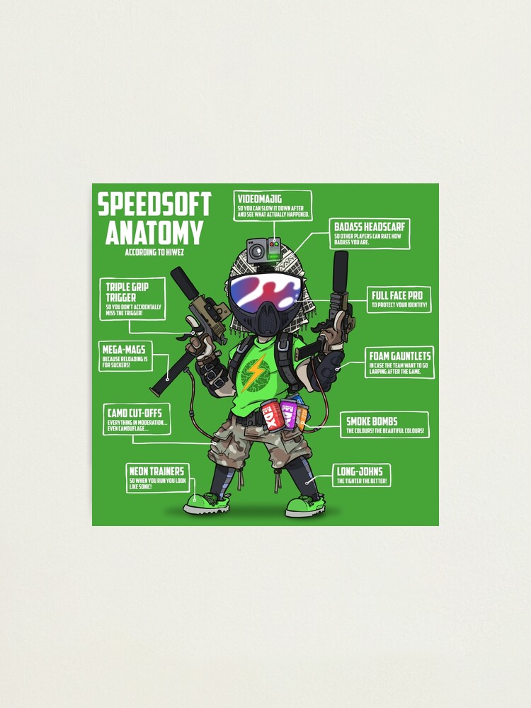 Alternate view of SPEEDSOFT ANATOMY (White writing) Photographic Print