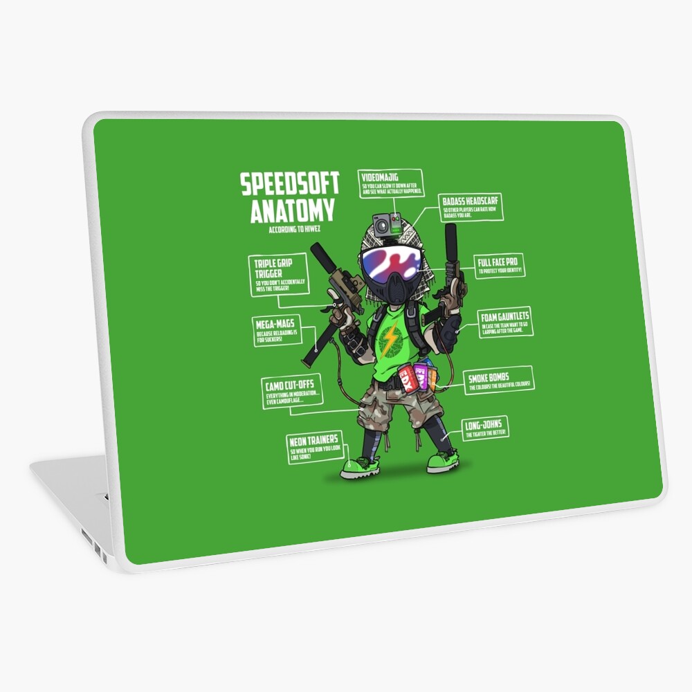 SPEEDSOFT ANATOMY (White writing) Laptop Skin