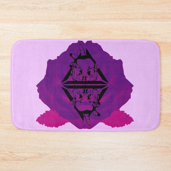 Item preview, hand-drawn dark skulls logo on cool background rose flower designed and sold by Half Mess.