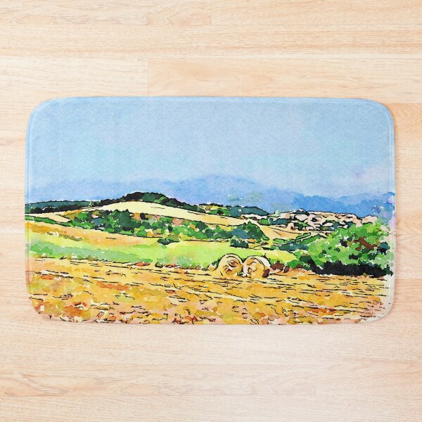 Item preview, Borrello: agricultural landscape with two hay bales designed and sold by Giuseppe Cocco.