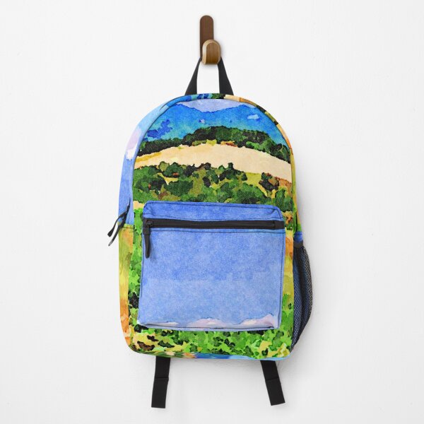 Item preview, Borrello: agricultural landscape with village, mountains and clouds designed and sold by Giuseppe Cocco.