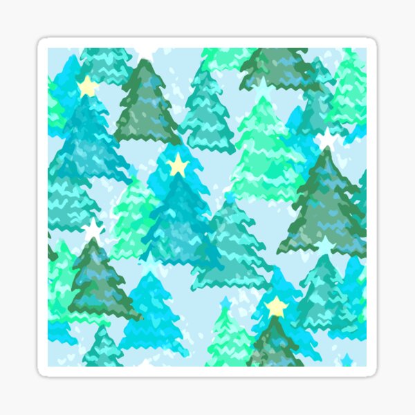 Wintergreen Christmas Trees Sticker