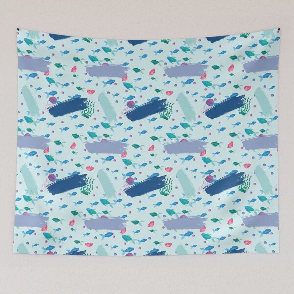 Item preview, A lovely pattern of fish and sea life designed and sold by ChatterFox.