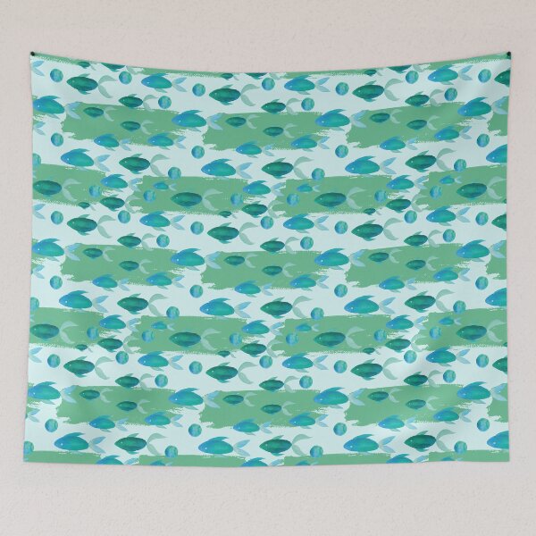 Item preview, A pattern of swimming fish designed and sold by ChatterFox.