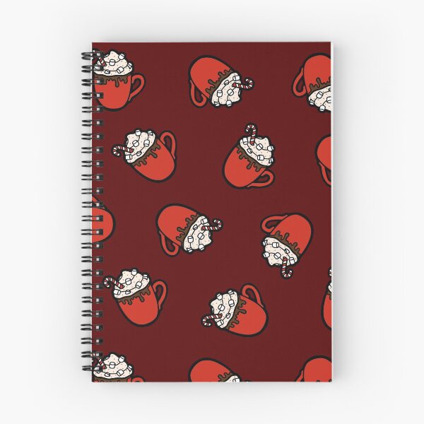 Item preview, Festive Hot Cocoa Pattern in Dark Red designed and sold by evannave.