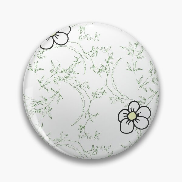 Item preview, Flower bed white and green pattern designed and sold by ChatterFox.