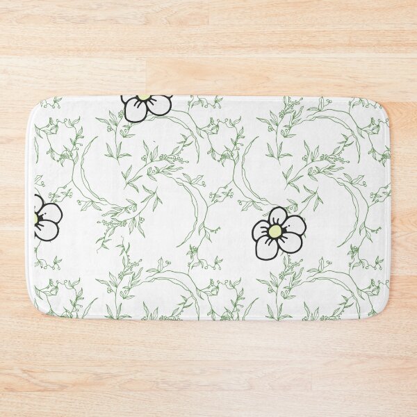 Item preview, Flower bed white and green pattern designed and sold by ChatterFox.