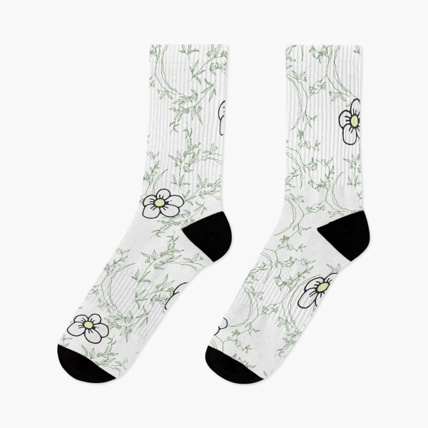 Item preview, Flower bed white and green pattern designed and sold by ChatterFox.