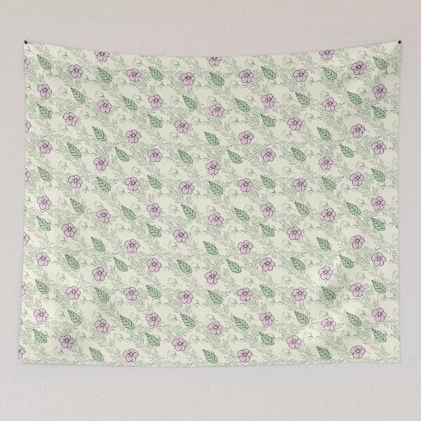 Item preview, Soft flower bed pattern designed and sold by ChatterFox.