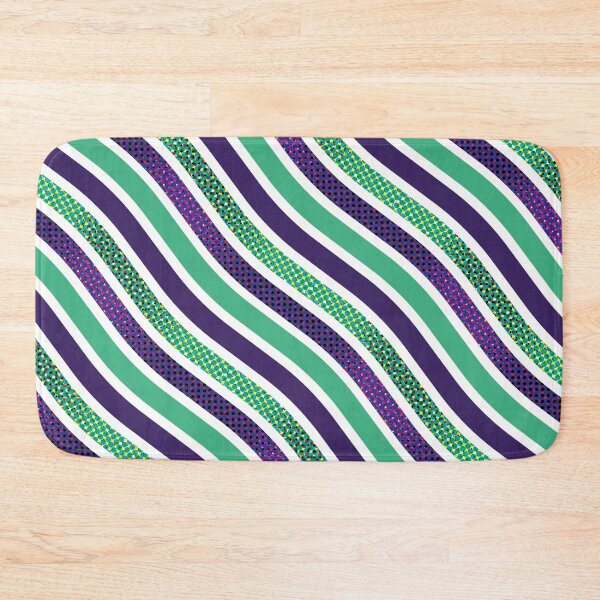 Item preview, Pop Art Waves Organic Pattern – Plum & Mint designed and sold by RoguePatterns.