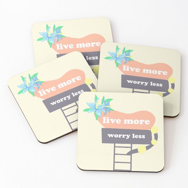 Item preview, Live more worry less quote  designed and sold by morgananjos.