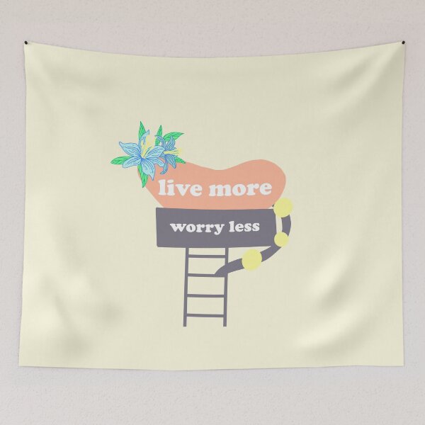 Item preview, Live more worry less quote  designed and sold by morgananjos.