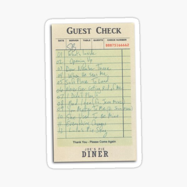 Item preview, Guest Check - Waitress the Musical Logo - Broadway, West End designed and sold by westendwilly.
