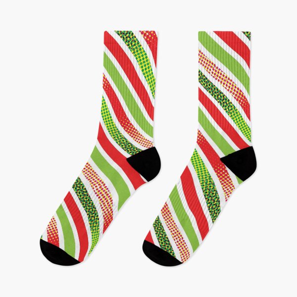 Item preview, Pop Art Waves Organic Pattern –  Chili Red & Lime Green designed and sold by RoguePatterns.