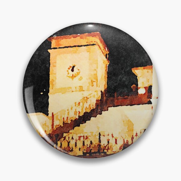Item preview, Borrello: bell tower at night designed and sold by Giuseppe Cocco.