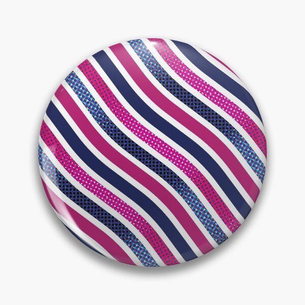 Item preview, Pop Art Waves Organic Pattern –  Navy Blue & Raspberry Fuchsia designed and sold by RoguePatterns.