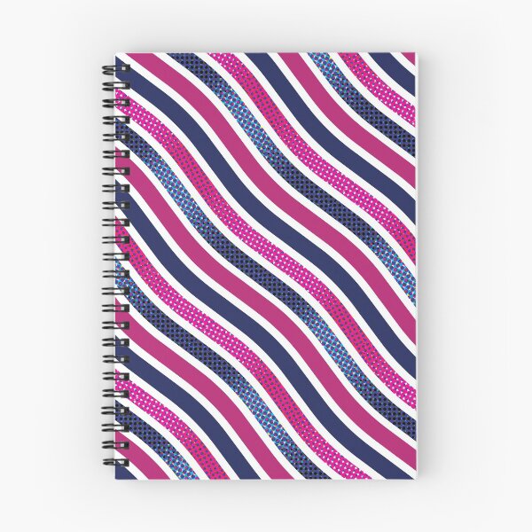 Item preview, Pop Art Waves Organic Pattern –  Navy Blue & Raspberry Fuchsia designed and sold by RoguePatterns.
