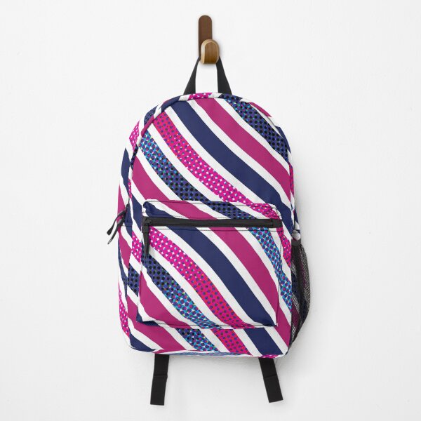 Item preview, Pop Art Waves Organic Pattern – Navy Blue & Raspberry Fuchsia designed and sold by RoguePatterns.