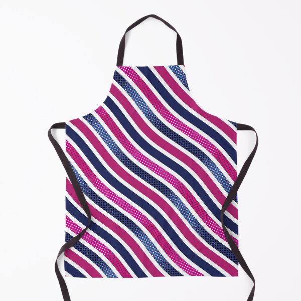 Item preview, Pop Art Waves Organic Pattern – Navy Blue & Raspberry Fuchsia designed and sold by RoguePatterns.