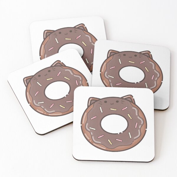 Item preview, Chocolate Donut with Frosting and Sprinkles Cat Foodie designed and sold by akaimochi.