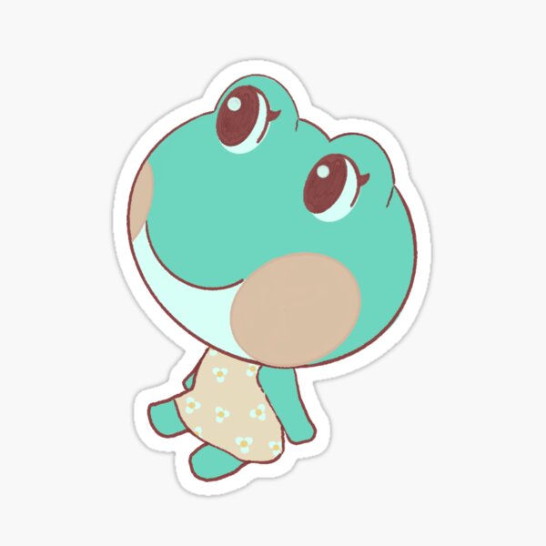 Sitting Lily Frog Sticker