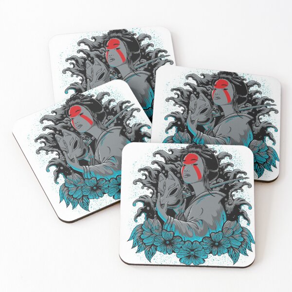 Item preview, Geisha and The Kitsune Mask designed and sold by momon artwork.