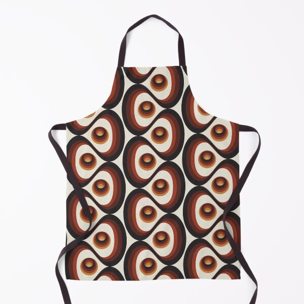 Item preview, Orange, Brown, and Ivory Retro 1960s Circular Pattern designed and sold by Eyestigmatic.