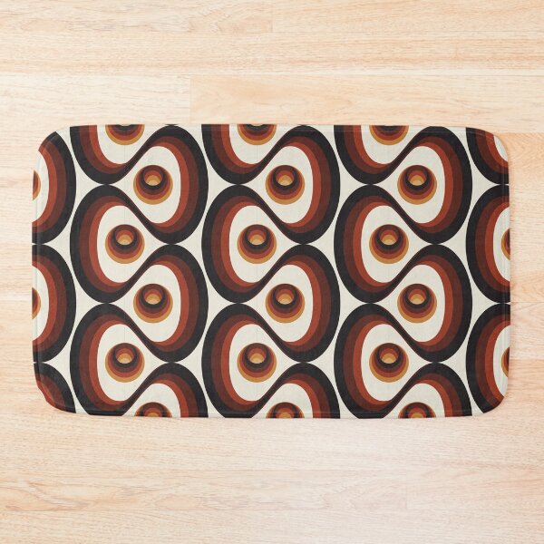 Item preview, Orange, Brown, and Ivory Retro 1960s Circular Pattern designed and sold by Eyestigmatic.