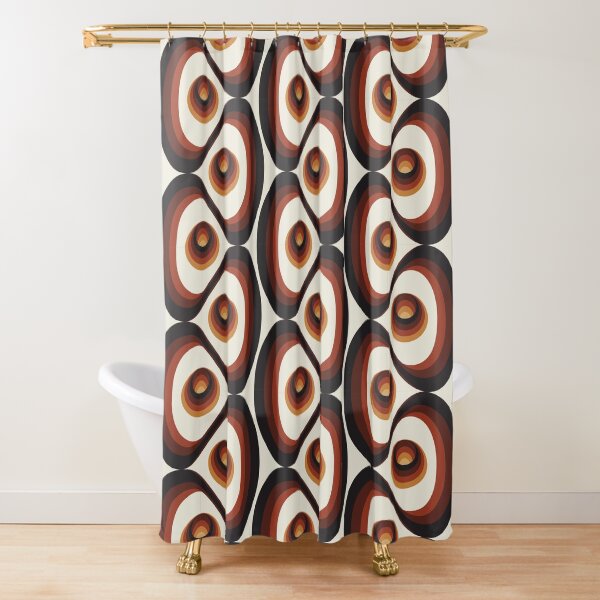 Item preview, Orange, Brown, and Ivory Retro 1960s Circular Pattern designed and sold by Eyestigmatic.