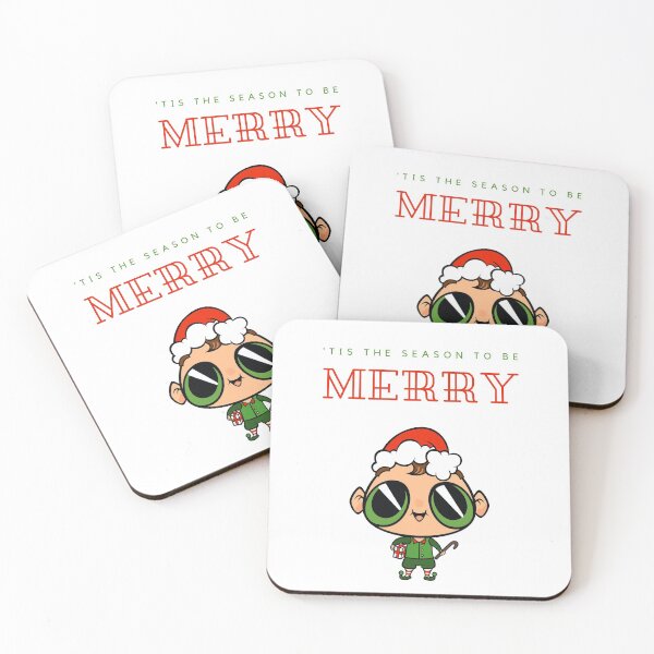 Item preview, Cute Toon Chibi Christmas Elf Declaring Tis The Season To Be Merry designed and sold by StormyMuse.
