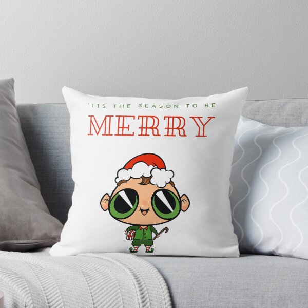 Item preview, Cute Toon Chibi Christmas Elf Declaring Tis The Season To Be Merry designed and sold by StormyMuse.