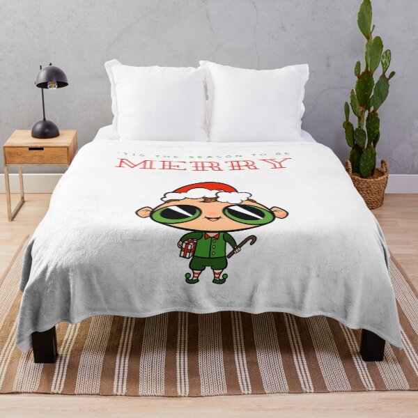 Item preview, Cute Toon Chibi Christmas Elf Declaring Tis The Season To Be Merry designed and sold by StormyMuse.