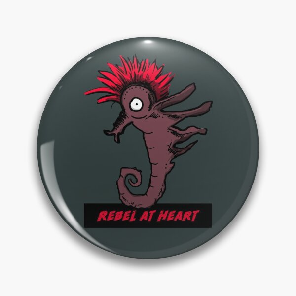 Item preview, Rebel at Heart - Hippopunk Seahorse Hippocamp Punk designed and sold by aurielphoenix.