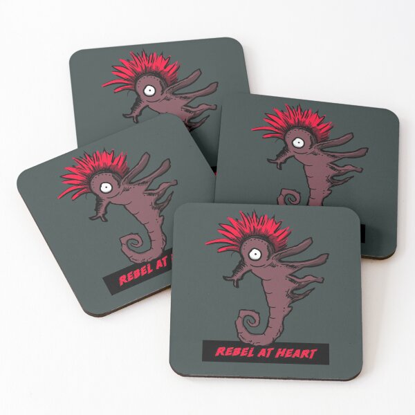 Item preview, Rebel at Heart - Hippopunk Seahorse Hippocamp Punk designed and sold by aurielphoenix.