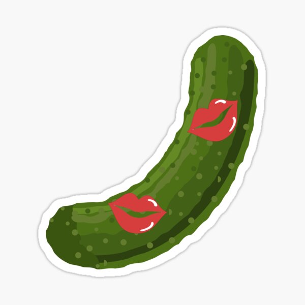 "Pickle with a kiss" Sticker by Sharath98 Redbubble