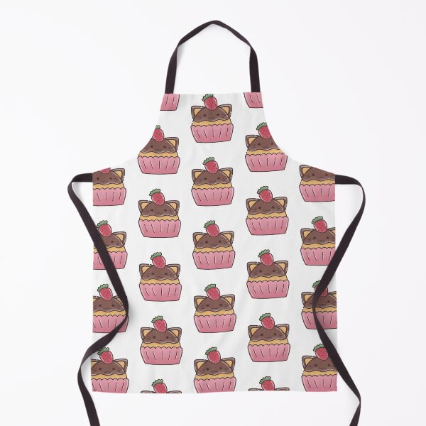 Item preview, Vanilla Cupcake with Chocolate Frosting and Strawberry Cat Foodie designed and sold by akaimochi.