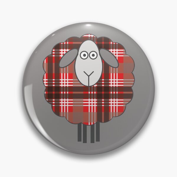 Artikelvorschau, Schottisches Schaf mit rotem, schwarzem und weißem Tartan-Muster entworfen und verkauft von MacPean.