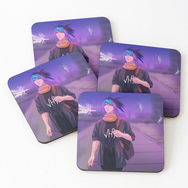 Item preview, Anime Girl with colored hair walking during Dusk designed and sold by AlicePeiwei.