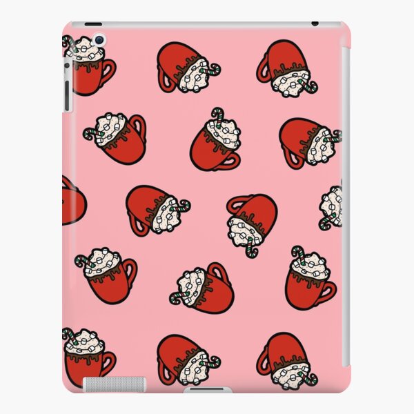 Festive Hot Cocoa Pattern in Pink iPad Snap Case