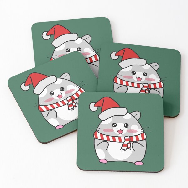 Item preview, Santa Hat & Scarf Hamster designed and sold by Jelly Turnip.