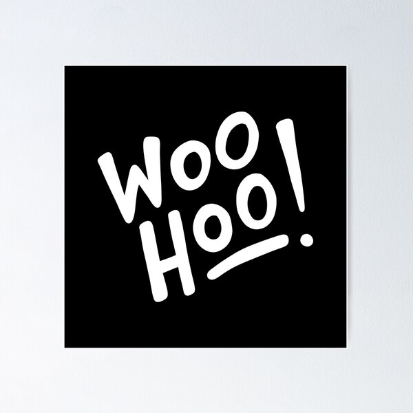 Item preview, Woo Hoo! (white/black) designed and sold by Design Minds Boutique.