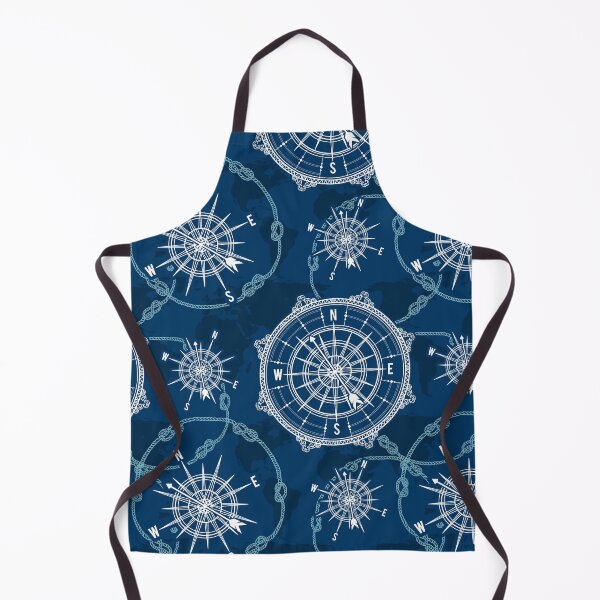 Item preview, Navy Blue Nautical Compass designed and sold by newburyboutique.