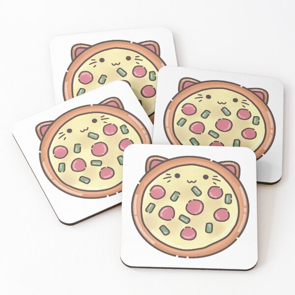 Item preview, Pizza with Pepperoni and Bell Peppers Cat Foodie designed and sold by akaimochi.