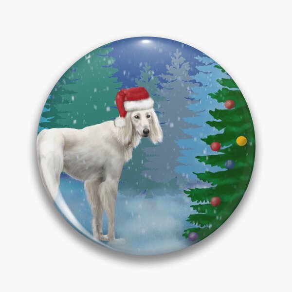 Item preview, Christmas with my white Saluki designed and sold by Julia Rudens.