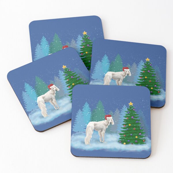 Item preview, Christmas with my white Saluki designed and sold by Julia Rudens.
