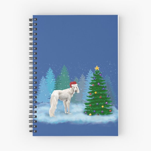Item preview, Christmas with my white Saluki designed and sold by Julia Rudens.